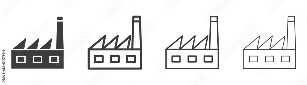 Factory liner icon vector set. Factory liner icon vector set.