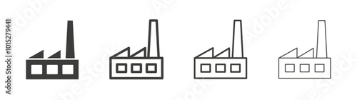 Factory liner icon vector set.