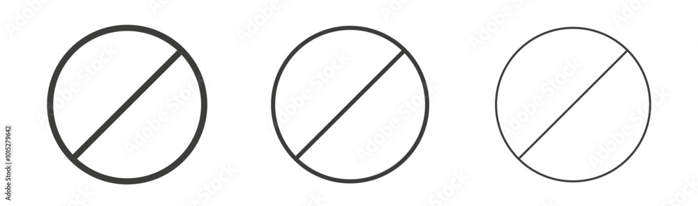Forbidden liner icon vector set. Forbidden liner icon vector set.