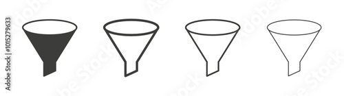 Funnel liner icon vector set.