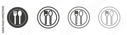 Food liner icon vector set.