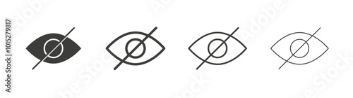 Hide liner icon vector set.