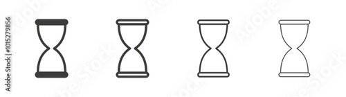Hourglass liner icon vector set.