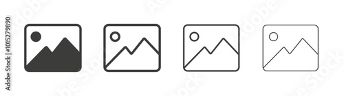 Image liner icon vector set.