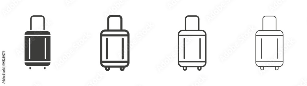 Luggage liner icon vector set. Luggage liner icon vector set.