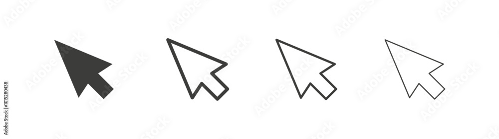 Mouse liner icon vector set. Mouse liner icon vector set.