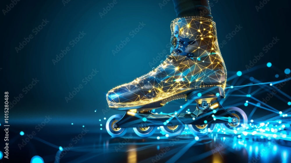 digital Roller skating in low poly wireframe design, sports technology, motion tracking, and the future of smart sporting equipment in urban mobility.
digital Roller skating in low poly wireframe design, sports technology, motion tracking, and the future of smart sporting equipment in urban mobility.