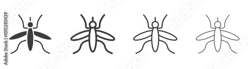 Mosquito liner icon vector set.