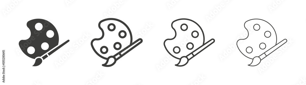 Paint liner icon vector set. Paint liner icon vector set.