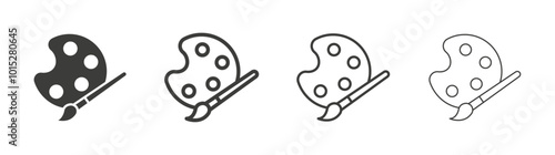 Paint liner icon vector set.