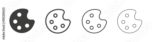 Palette liner icon vector set.