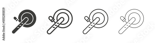 Polisher liner icon vector set.