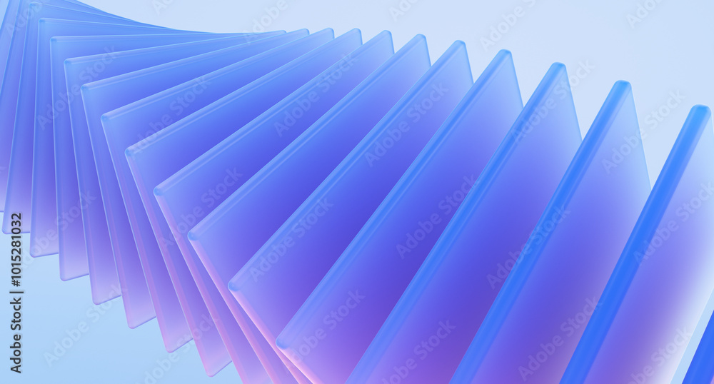 Foto Glass shapes dynamic background. 3d rendering.