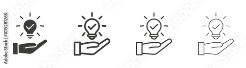 Solution liner icon vector set.