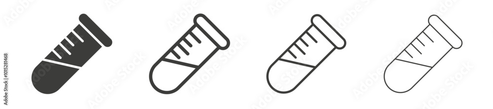 Test tube liner icon vector set. Test tube liner icon vector set.