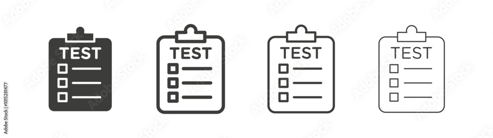 Test liner icon vector set. Test liner icon vector set.