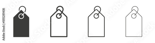 Tag liner icon vector set.