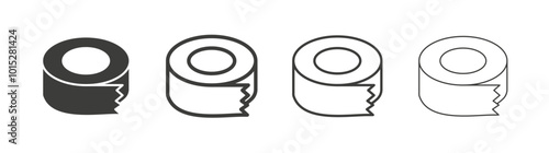 Tape liner icon vector set.