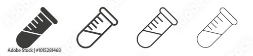 Test tube liner icon vector set.