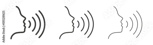 Voice liner icon vector set.