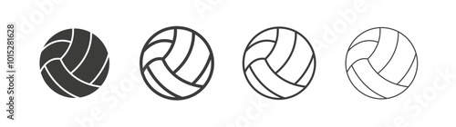 Volley ball liner icon vector set.