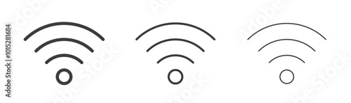 Wifi liner icon vector set.