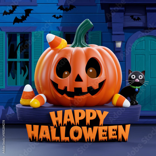 Happy Halloween Greeting image Design