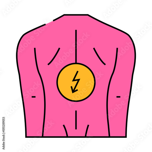 backache sick line icon vector. backache sick sign. isolated symbol illustration