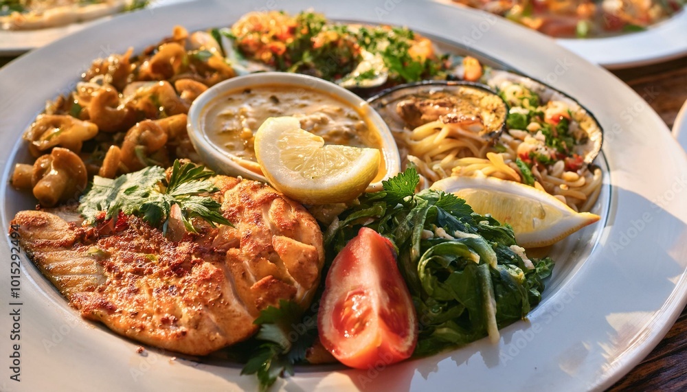 Delicious seafood platter