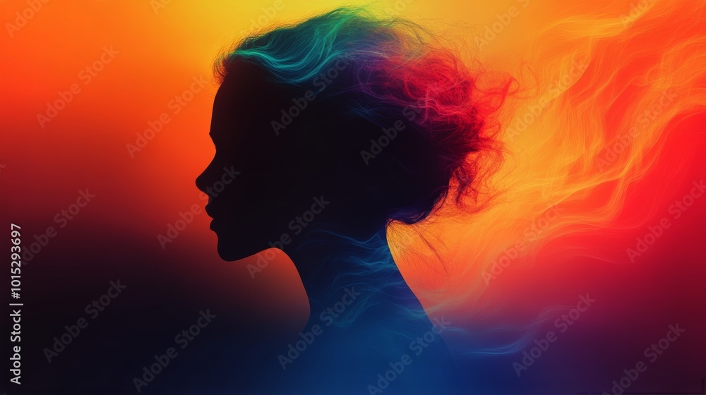 A striking silhouette captures one’s eye set against a vibrant and mesmerizing explosion of colors, creating a dynamic and expressive visual masterpiece. A striking silhouette captures one’s eye set against a vibrant and mesmerizing explosion of colors, creating a dynamic and expressive visual masterpiece.
