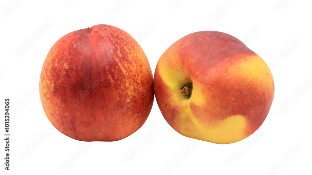 Nectarine isolated on transparent background. Fruit set Nectarine isolated on transparent background. Fruit set