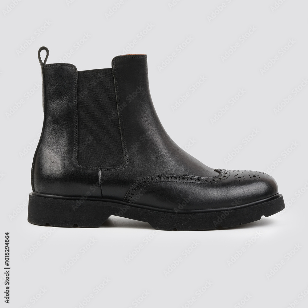 A pair of classic leather elegant men's shoes isolated white background. Stylish black shoes. Isolated object close up on white background. A pair of classic leather elegant men's shoes isolated white background. Stylish black shoes. Isolated object close up on white background.