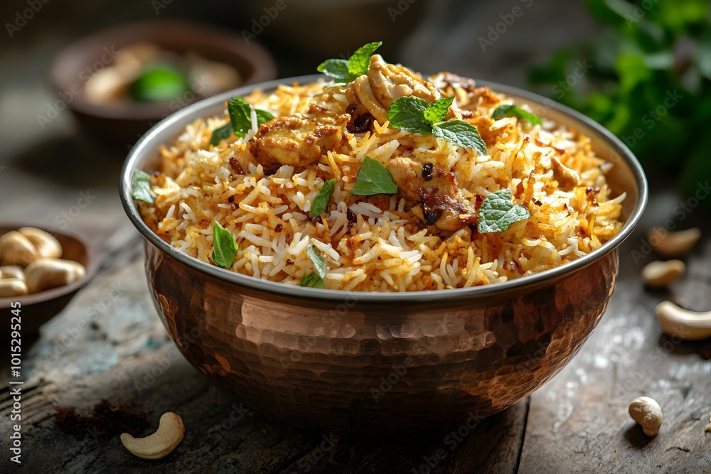 Biryani with herbs and nuts Biryani with herbs and nuts