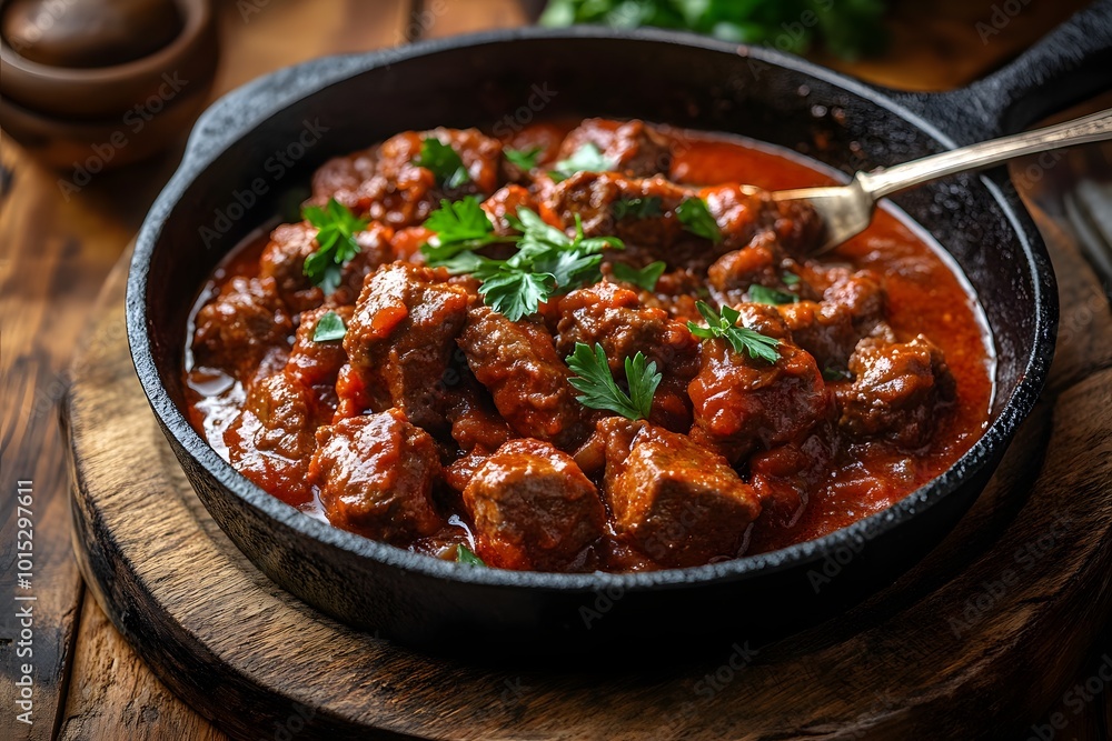 Savory beef stew with vegetables and herbs Savory beef stew with vegetables and herbs