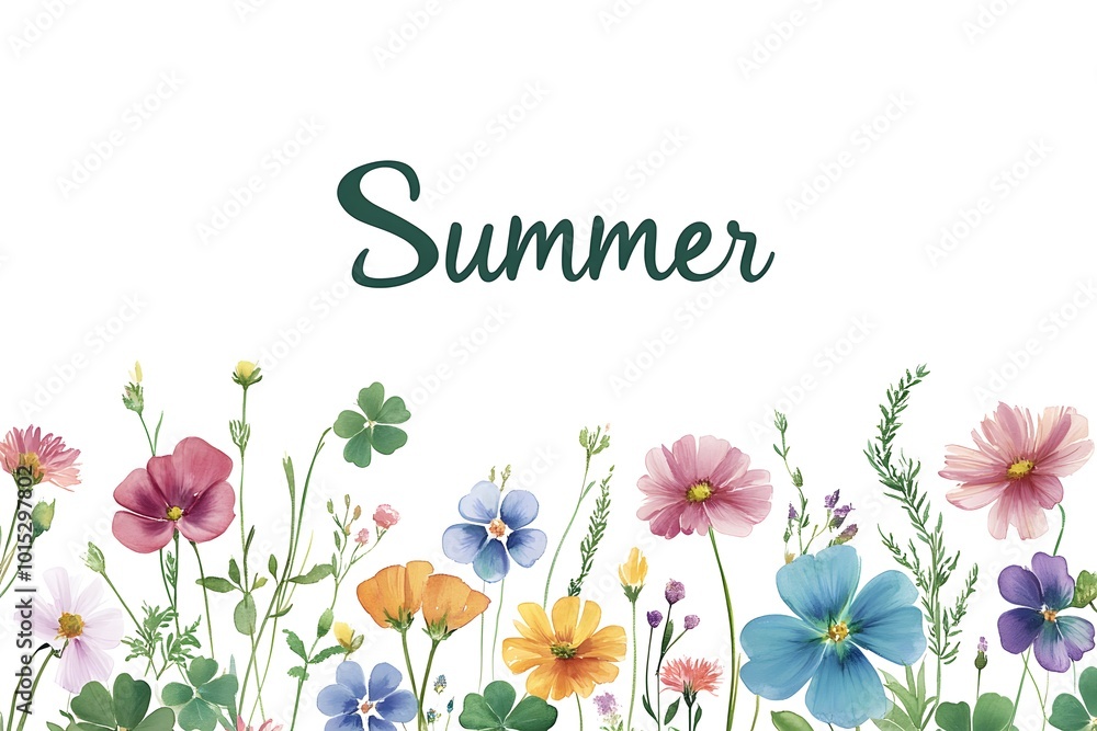 Summer flowers illustration Summer flowers illustration