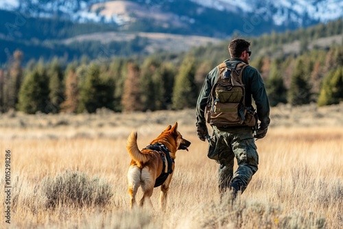 Search and Rescue Dog Handler Training in the Field