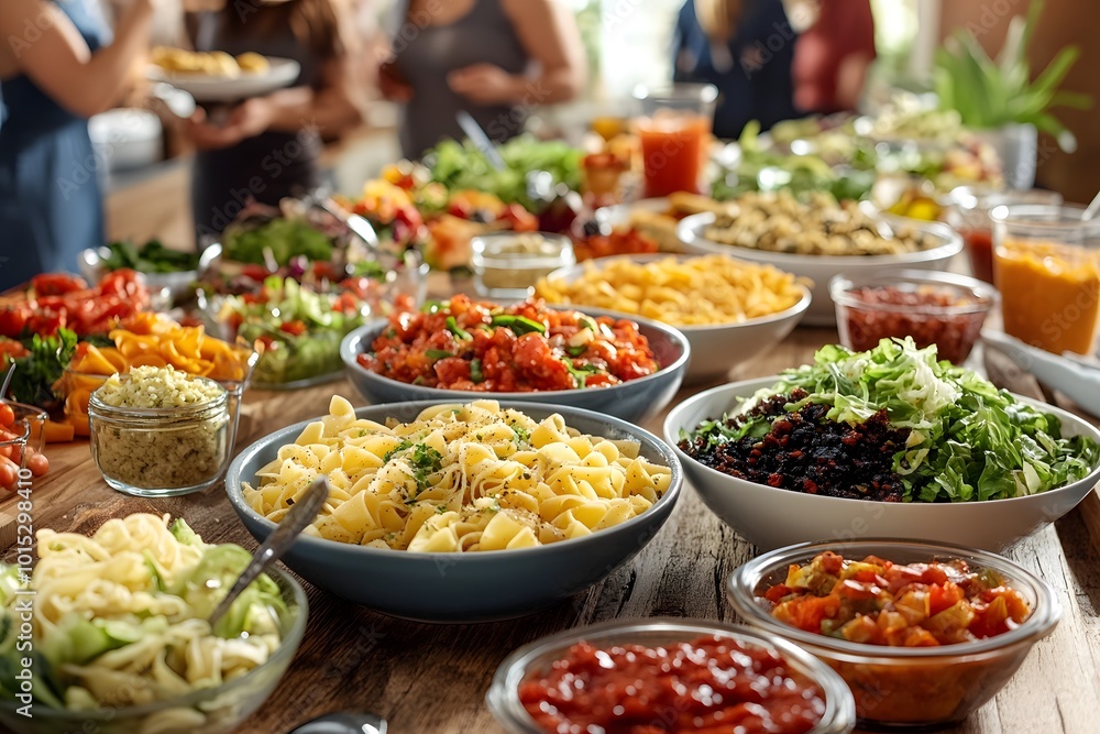 Obraz premium Delicious buffet spread for a party 