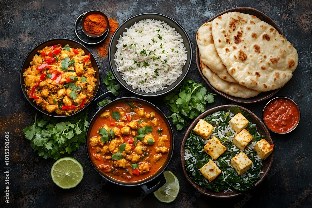 Delicious indian food assortment Delicious indian food assortment