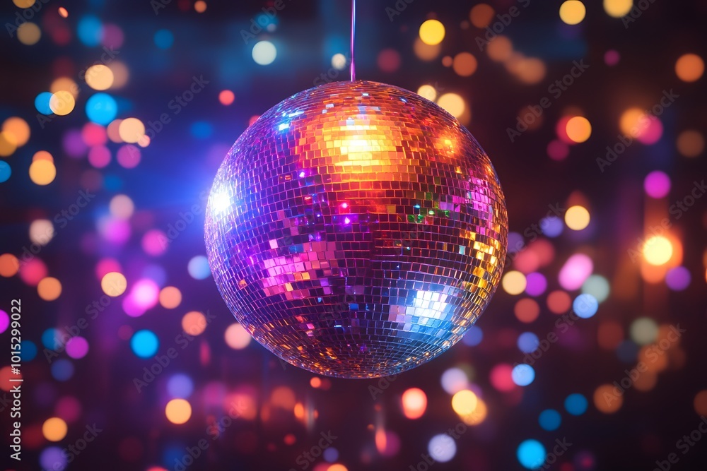 Disco ball in vibrant colors Disco ball in vibrant colors