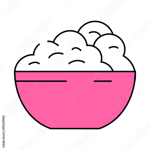 ground meat line icon vector. ground meat sign. isolated symbol illustration