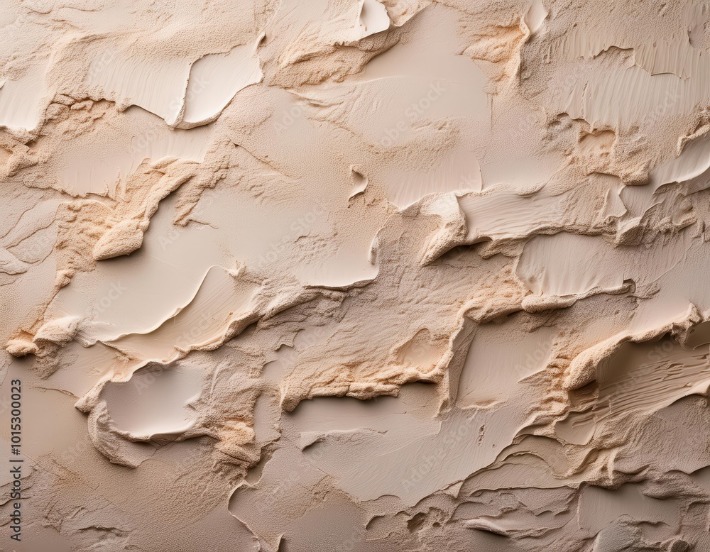Fototapeta premium modern industrial putty wall structure with muted colors may used as a background in beige rose