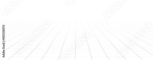 Abstract perspective black grid. Wireframe landscape. Vector illustration.