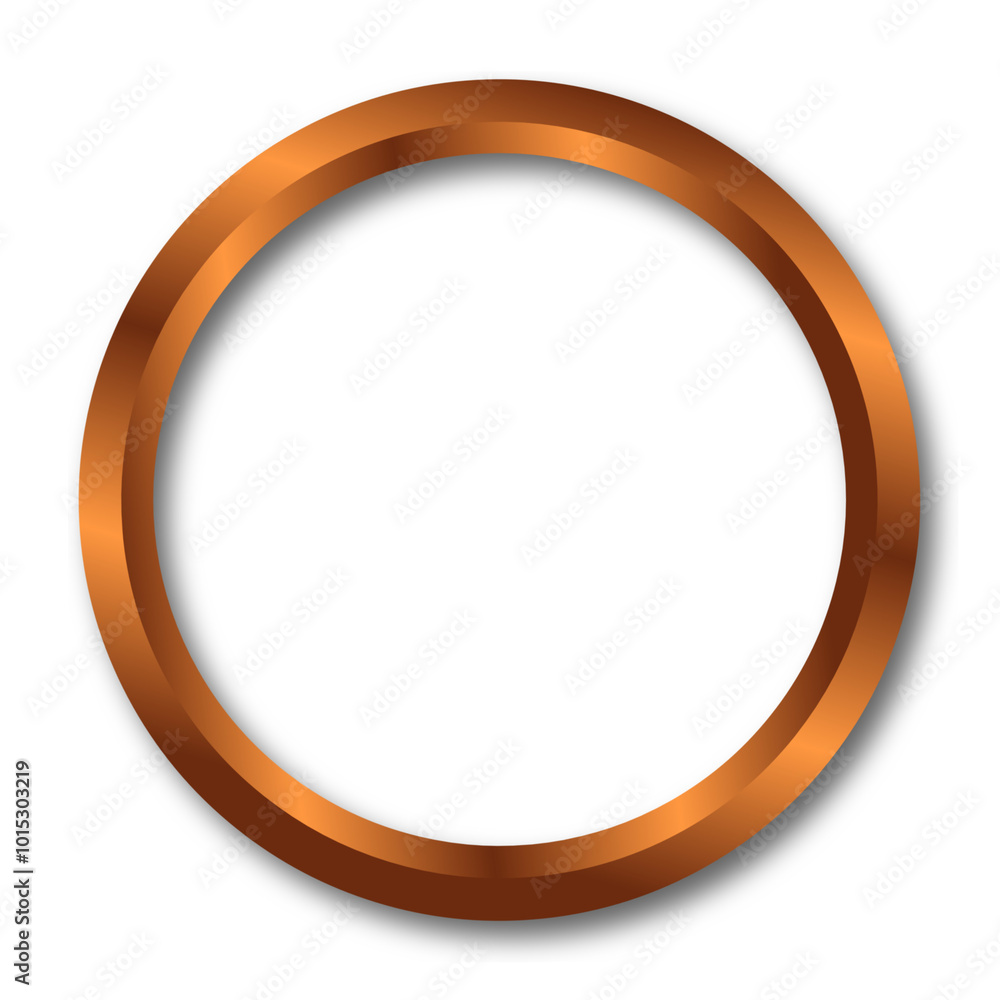 Orange round, circle frame isolated on transparent background. Brown bronze metal frame PNG. Orange round, circle frame isolated on transparent background. Brown bronze metal frame PNG.