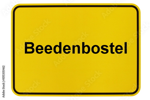 Illustration eines Ortsschildes der Gemeinde Beedenbostel in Niedersachsen