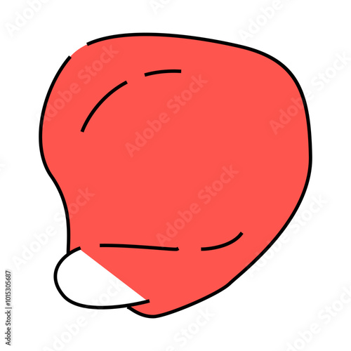 chicken thigh line icon vector. chicken thigh sign. isolated symbol illustration