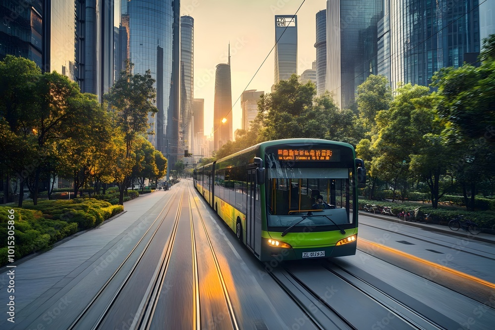Fototapeta premium Sustainable urban mobility solutions