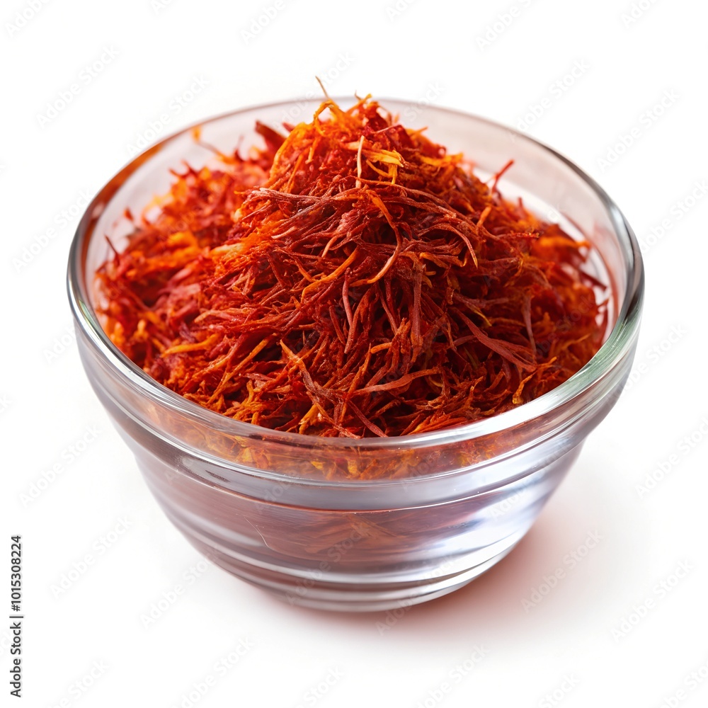 saffron in a bowl isolated saffron in a bowl isolated