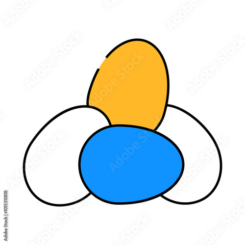 eggs chicken line icon vector. eggs chicken sign. isolated symbol illustration
