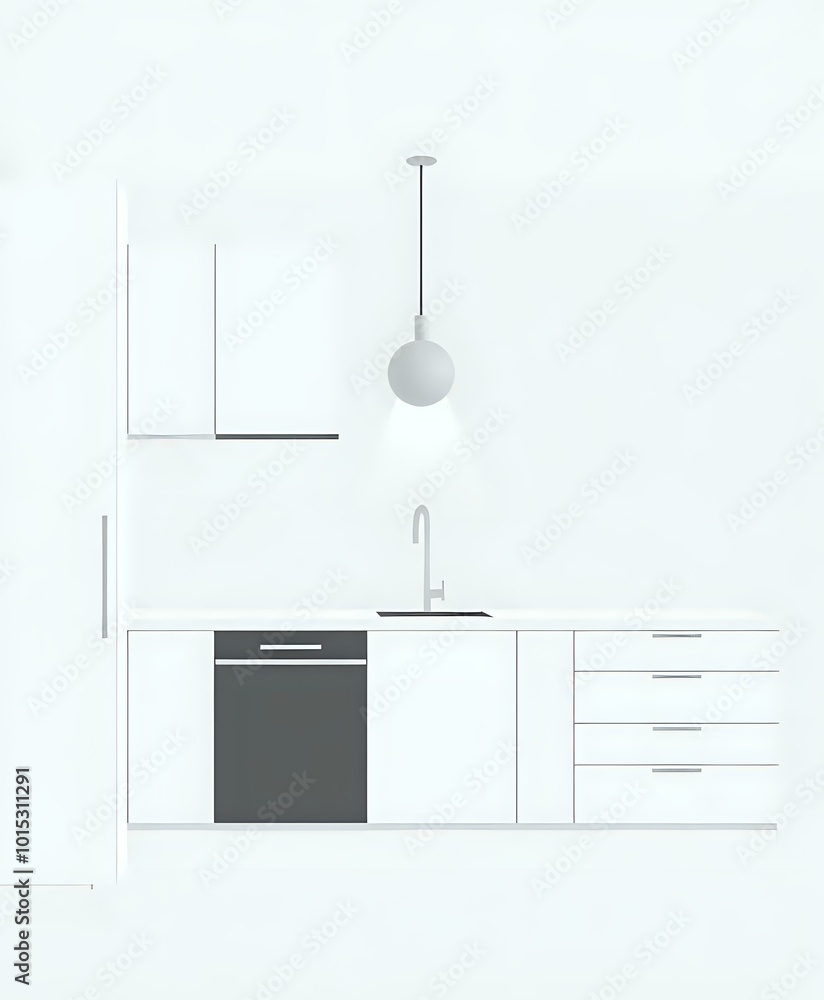 Modern Stainless Steel Kitchen with Black Oven & Gray Dishwasher Modern Stainless Steel Kitchen with Black Oven & Gray Dishwasher