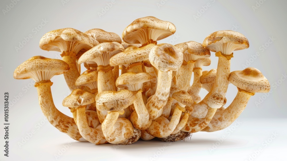 Mushroom presented on a still background, colorful fungi snapshot. Background composed, mushroom vibrant. Mushroom presented on a still background, colorful fungi snapshot. Background composed, mushroom vibrant.